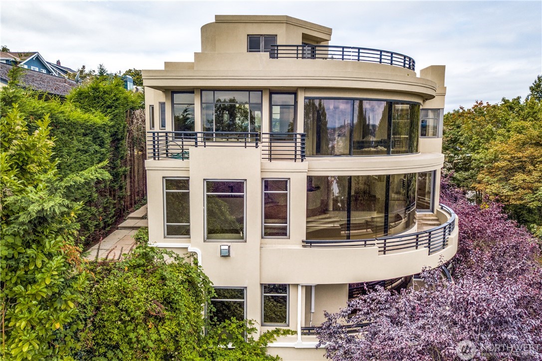 Luxury exterior of a private Queen Anne residence in Seattle